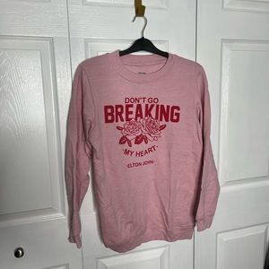 Elton John don’t go breaking my heart pink rose sweatshirt